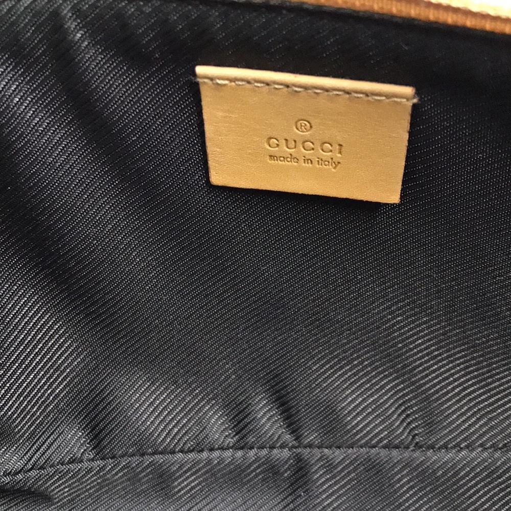 Pre Love Authentic Gucci GG Canvas Accessory Pouch Mini Bag – Beige/Khaki - Picture 10 of 11